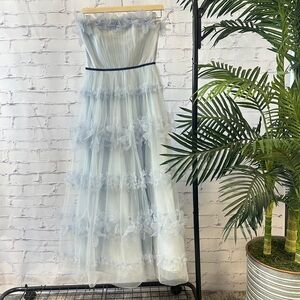 Marchesa Notte Light Blue Dress